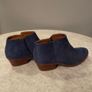 Blue ankle booties